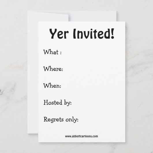 Funny Wine Humor Party Invitation Kaart (Achterkant)