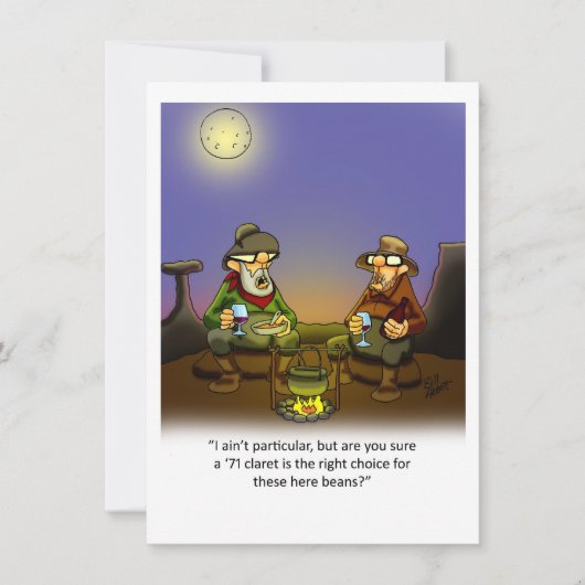 Funny Wine Humor Party Invitation Kaart (Voorkant)