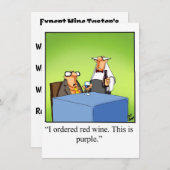 Funny Wine Humor Party Kaart (Voorkant / Achterkant)