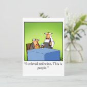 Funny Wine Humor Party Kaart (Staand voorkant)