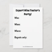 Funny Wine Humor Party Kaart (Achterkant)