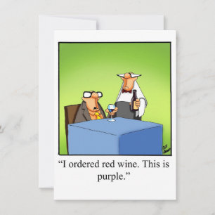 Funny Wine Humor Party Kaart