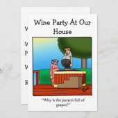 Funny Wine Humor Party Kaart (Voorkant / Achterkant)