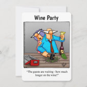 Funny Wine Humor Party Kaart (Voorkant)