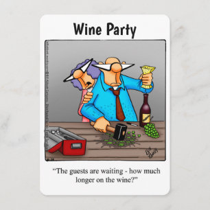 Funny Wine Humor Party Kaart