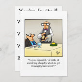 Funny Wine Humor Party Kaart (Voorkant / Achterkant)