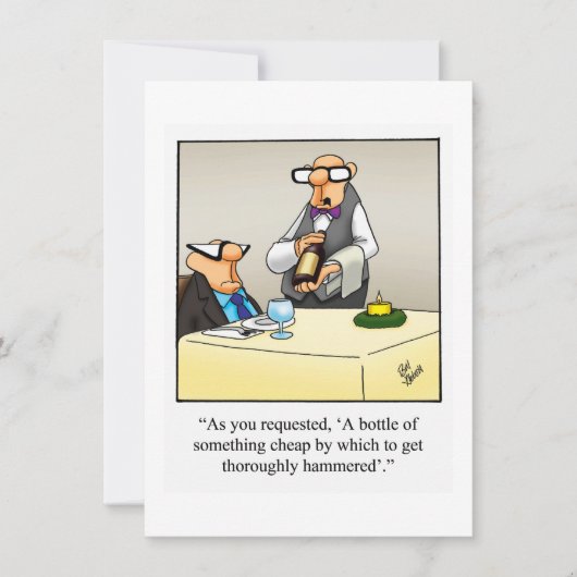 Funny Wine Humor Party Kaart (Voorkant)