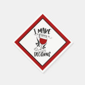 Funny Wine - Ik maak moedige beslissingen Servet (Hoek)