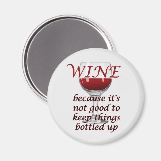 Funny Wine in botteling Magnet (Voorkant / Achterkant)