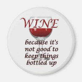 Funny Wine in botteling Magnet