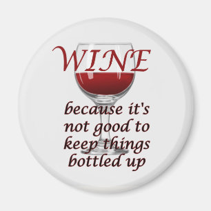 Funny Wine in botteling Magnet