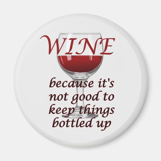 Funny Wine in botteling Magnet (Voorkant)