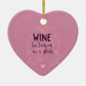 Funny Wine is een Hug in een glas Keramisch Ornament (Voorkant)