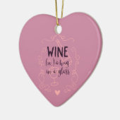 Funny Wine is een Hug in een glas Keramisch Ornament (Links)