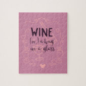 Funny Wine is een Hug in een glas Legpuzzel (Verticaal)