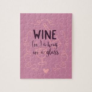 Funny Wine is een Hug in een glas Legpuzzel