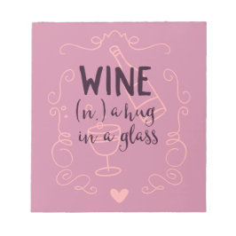 Funny Wine is een Hug in een glas Notitieblok