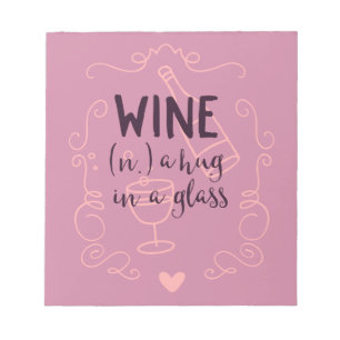 Funny Wine is een Hug in een glas Notitieblok