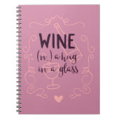 Funny Wine is een Hug in een glas Notitieboek (Voorkant)