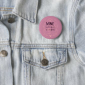 Funny Wine is een Hug in een glas Ronde Button 5,7 Cm (In situ)