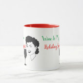 Funny Wine is mijn feestelijke kerstMok Mok (Midden)