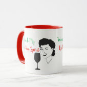 Funny Wine is mijn feestelijke kerstMok Mok (Voorkant links)