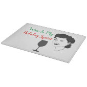 Funny Wine is mijn holiday Spirit Cutting Board Snijplank (Hoek)