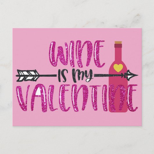Funny Wine is mijn Valentijn Briefkaart (Voorkant)