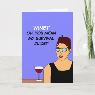 Funny Wine Joke, Comedy Kaart