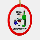 Funny wine keramisch ornament (Rechts)
