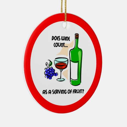 Funny wine keramisch ornament (Rechts)
