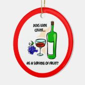 Funny wine keramisch ornament (Links)