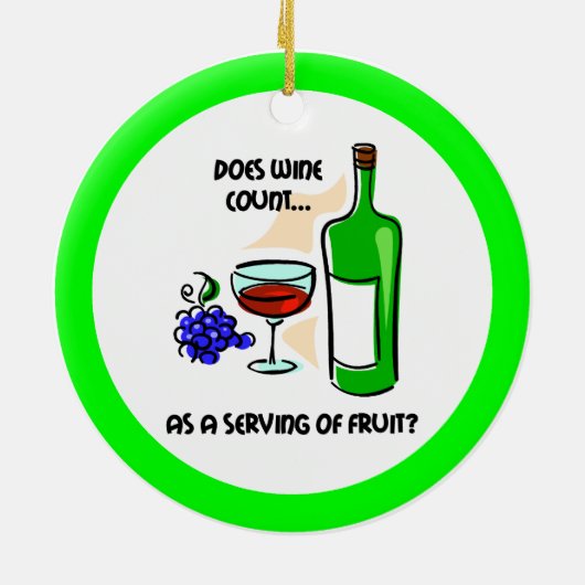 Funny wine keramisch ornament (Achterkant)