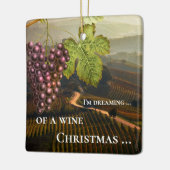 Funny Wine Kerstmis op maat Keramisch Ornament (Links)