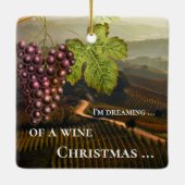 Funny Wine Kerstmis op maat Keramisch Ornament (Achterkant)