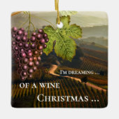 Funny Wine Kerstmis op maat Keramisch Ornament (Voorkant)