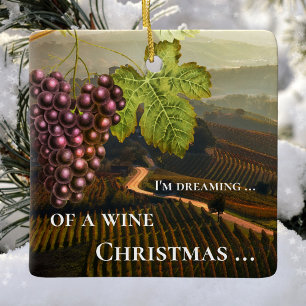 Funny Wine Kerstmis op maat Keramisch Ornament