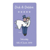 Funny Wine Labels voor bruiloft 2 x 3,75 inch (Voorkant)