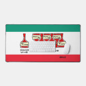 Funny Wine Lover Cartoon Vino Bureaumat (Keyboard & Muis)