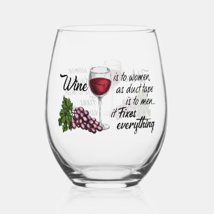 Funny Wine Lover Gezegde Wijnglas Zonder Voet