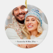 Funny Wine Lover Kerstkeramisch sieraad Keramisch Ornament (Achterkant)