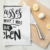 Funny Wine Lovers Quote over koken Theedoek (Quarter Fold)