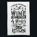 Funny Wine Lovers Quote over koken Theedoek<br><div class="desc">Funny Wine Lovers citeert over het koken van keukenhanddoeken</div>