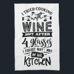 Funny Wine Lovers Quote over koken Theedoek<br><div class="desc">Funny Wine Lovers citeert over het koken van keukenhanddoeken</div>
