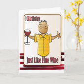 Funny Wine Mannelijke Cartoon Etnische Zoete Verja Kaart (Gele Bloem)