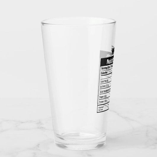 Funny Wine Nutrition Facts Glass Glas (Rechts)