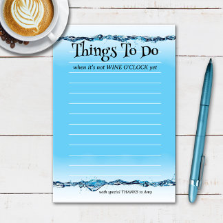 Funny Wine O'Clock Water Post-it® Notes