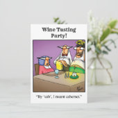 Funny Wine Party Humor Kaart (Staand voorkant)