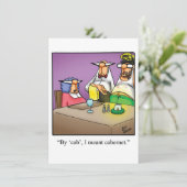 Funny Wine Party Humor Kaart (Staand voorkant)