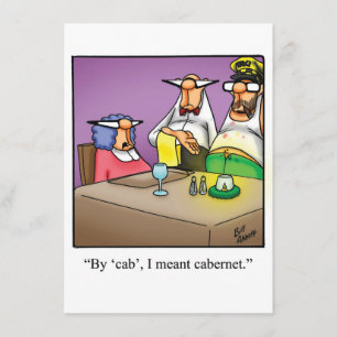 Funny Wine Party Humor Kaart